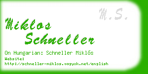 miklos schneller business card